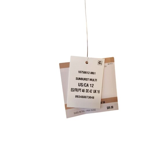 NWT Kasper White and Yellow Midi Dress - Picture 3 of 5